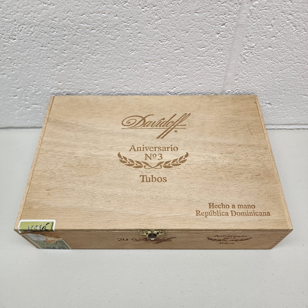 Davidoff Aniversario No. 3 Tubos Empty Wood Cigar Box
